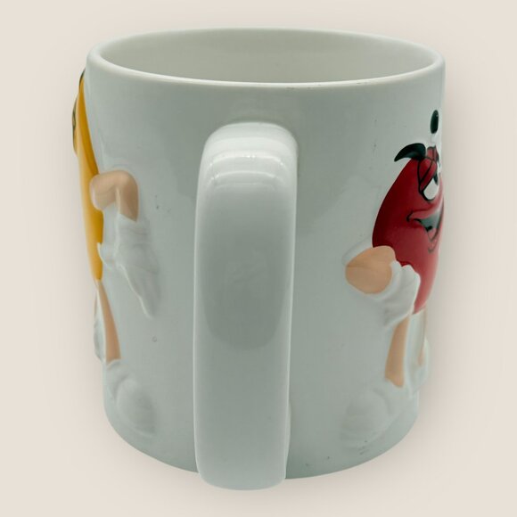 M&Ms 3D Embossed Ceramic Mug Featuring Red Yellow & Blue Characters - Picture 2 of 6